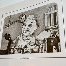 Charles Bragg Vtg Print Medicine Anesthesiologist Hospital Dr Nurse Surgery 80s