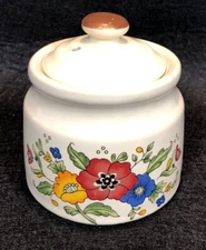 Mid Century Modern Provincial by Home Concepts Stoneware Condiment Jar With Lid