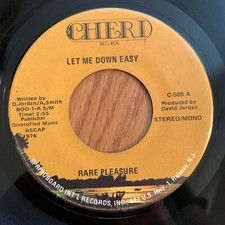 RARE PLEASURE Let Me Down Easy 45 on Cheri mono disco soul