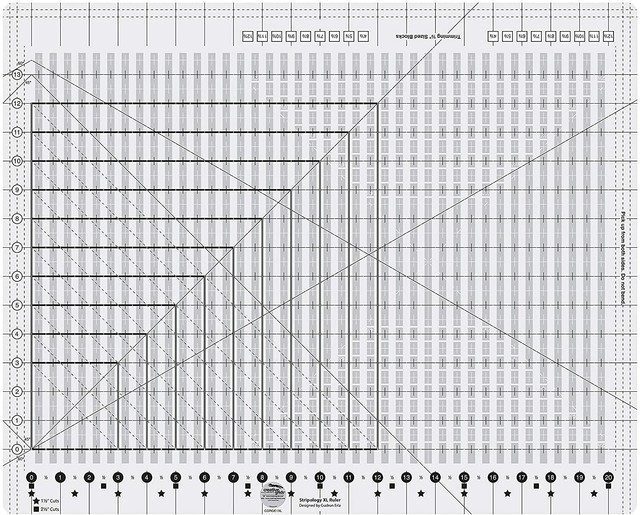 Creative Grids Stripology XL Slotted Quilting Ruler Template CGRGE1XL