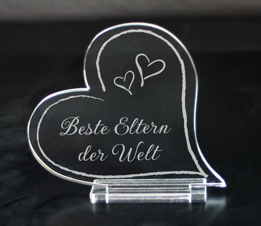 Beste Eltern Geschenk Herz Acryl Herz Gravur Geschenk Geburtstag
