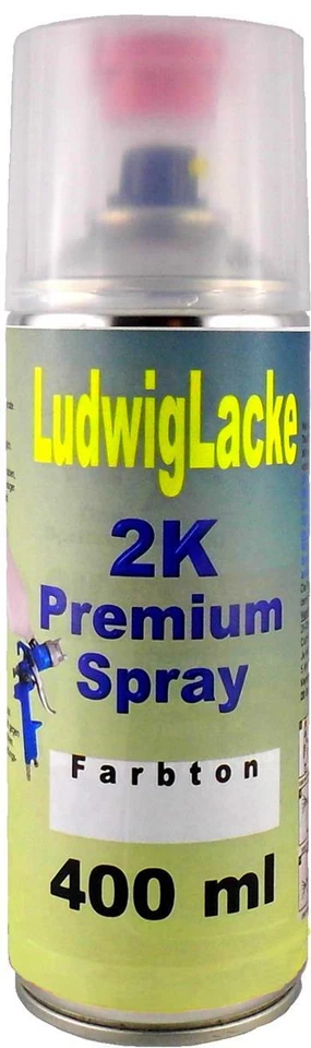 LUDWIGLACKE 2K Peinture Spray Avec Durcisseur pour VW LL7E Gris Flanelle 400ml Brillant