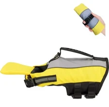 Dog Life Jacket Reflective & Adjustable Vest w/ Buoyancy & rescue handle  size S