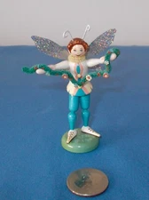 Vtg  KATHE WOHLFAHRT Magical Fairy Pixie w/ Vibrating Silver Wings    ROTHENBURG