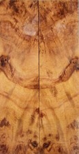 Pistol Grips Golden Camphor Wood Burl Bookmatched Handles 6"x3.2"x0.4"