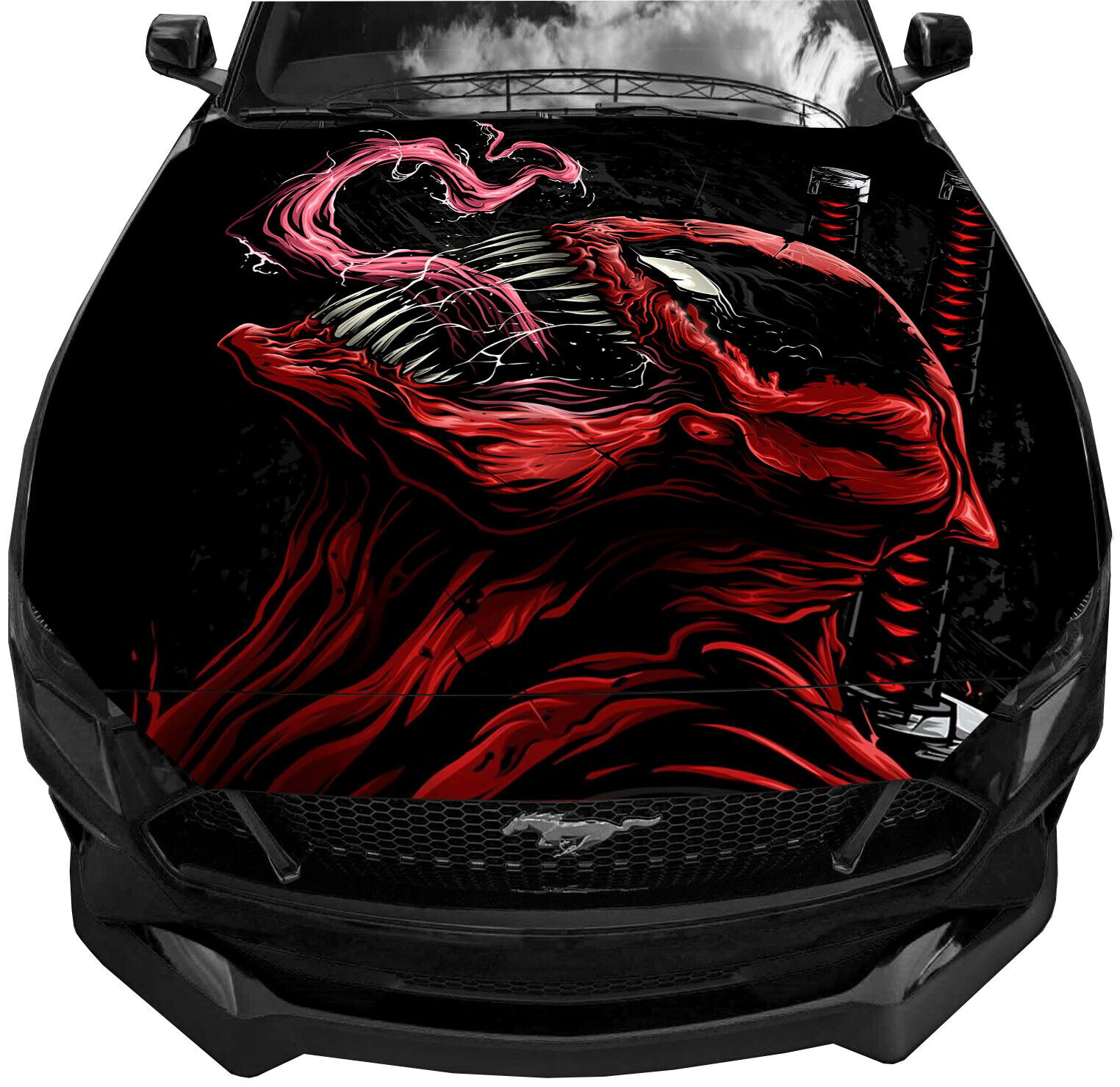 Car Vinyl Decal Hood Wrap Full Color Comics Pro Graphics Venom DeadPool Sti...