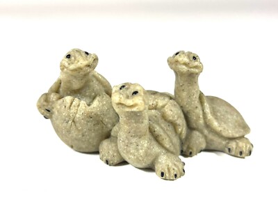 Vintage 2000 Second Nature Design Quarry Critters ''Tres Amigos'' Turtles