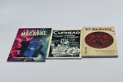 3 Book Lot - Cuphead, 47 Ronin, Criminal Macabre - FREE FAST SHIP