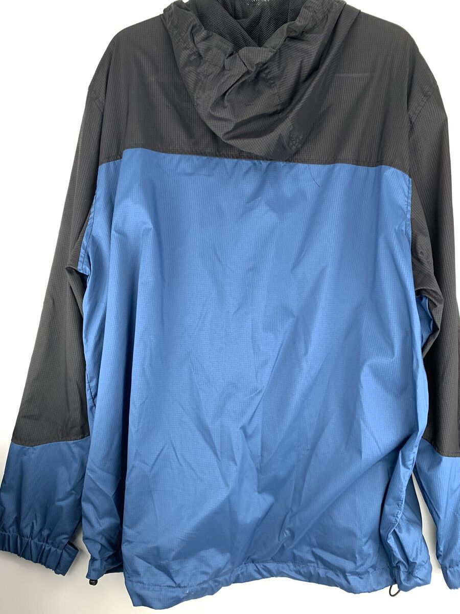 Gerry Jacket Windbreaker Size XXL 2XL Blue Black Hooded Gerry Jacket Windbreaker Size XXL 2XL Blue Black Hooded