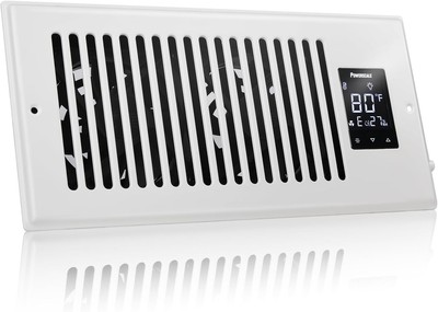 4'' x 10'' Smart Vent & Quiet Air Booster Register Fan with Humidity Sensor