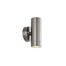 Image of Outdoor Stainless Steel Double Wall Light 2 x 7W GU10 Saxby Palin 101350