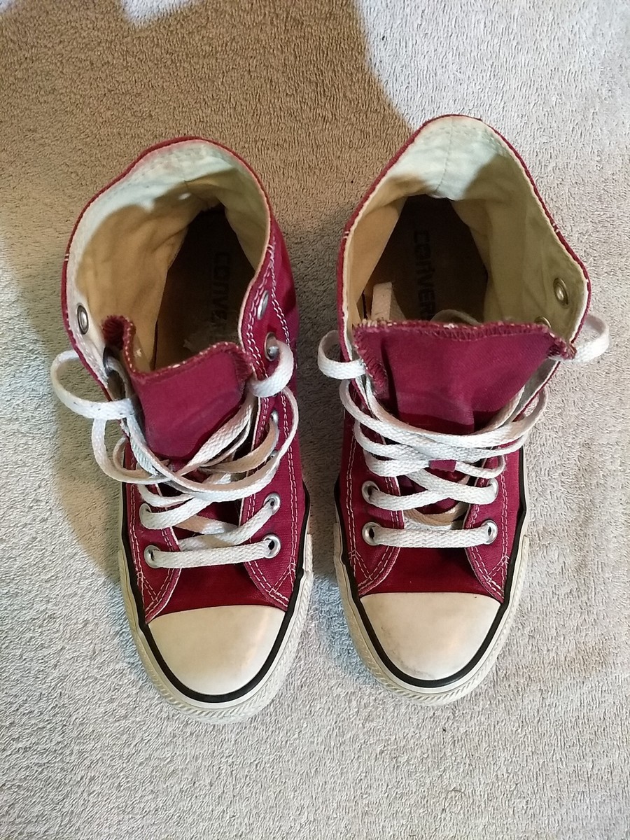 Converse Unisex CTAS Red High Top Sneakers, Size: 4.5 / 6.5 #ZZ8+7