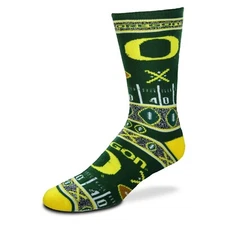 OREGON DUCKS SUPER FAN SOCKS LG FOR BARE FEET NEW