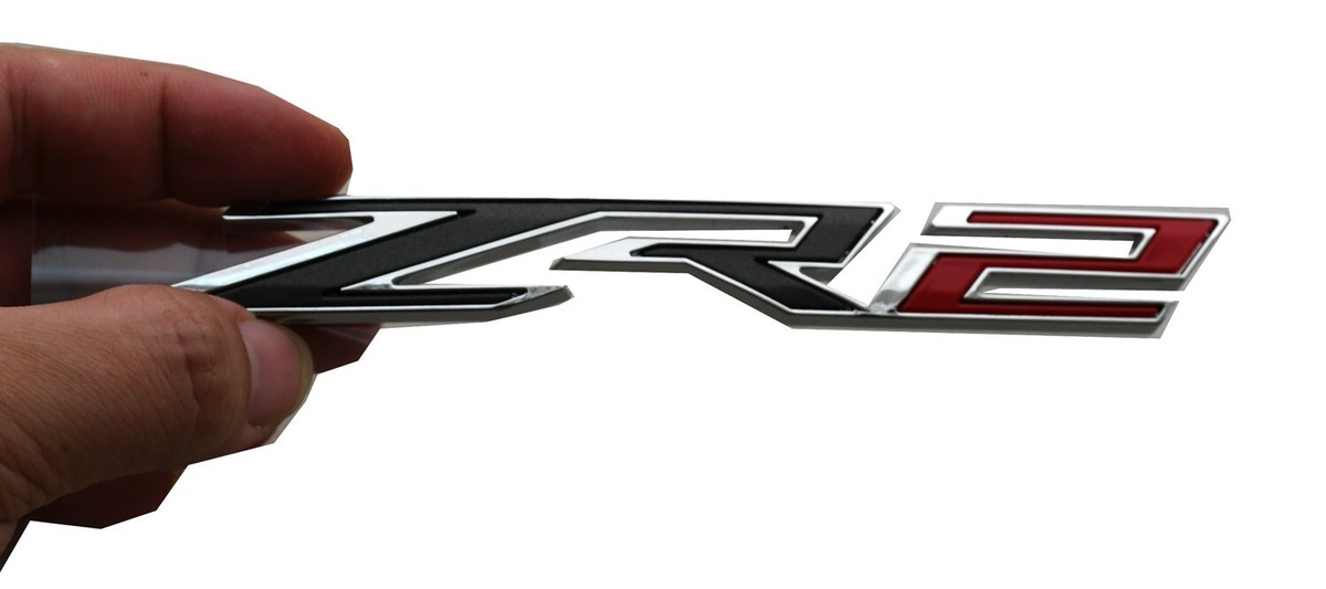 1PC Chrome Red Rear Talgate ZR2 Emblem Badge 2019+ Chevrolet Colorado