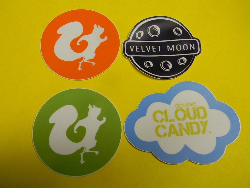NEW MIGHTY SQUIRREL BEER CLOUD CANDY VELVET MOON STICKERS WALTHAM MASSACHUSETTS