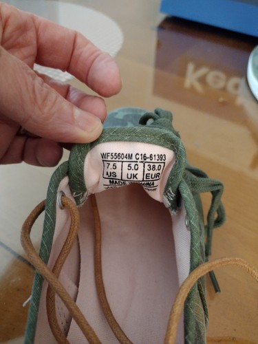 Keds Women's Sz 7.5M Ripstop Olive Green Camouflage Sneakers WF55604 NEW In BOX - Picture 4 of 8