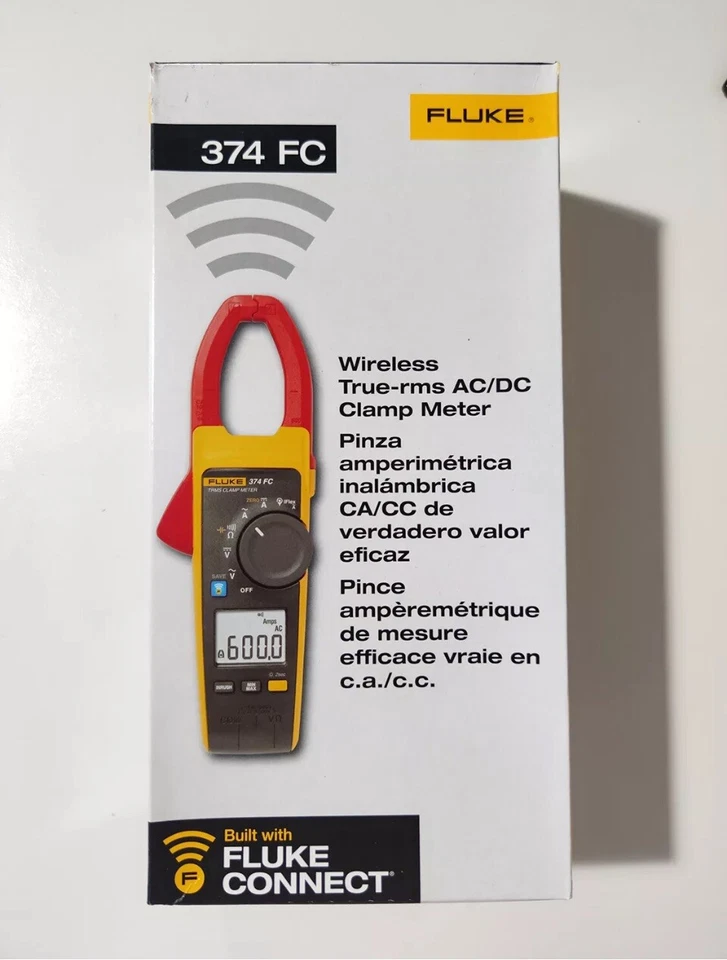 Fluke 374  FC True-RMS AC/DC Clamp Meter, 600 A, 1.6 in (41 mm) Jaw Capacity - Image 2 of 4
