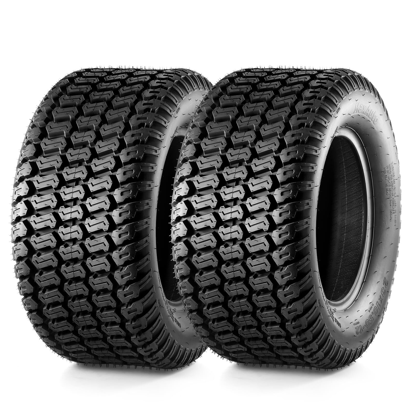 MaxAuto 2PCS 23x10.50-12 Turf Tires Lawn Mower Golf Cart Garden Tire 4PR P332