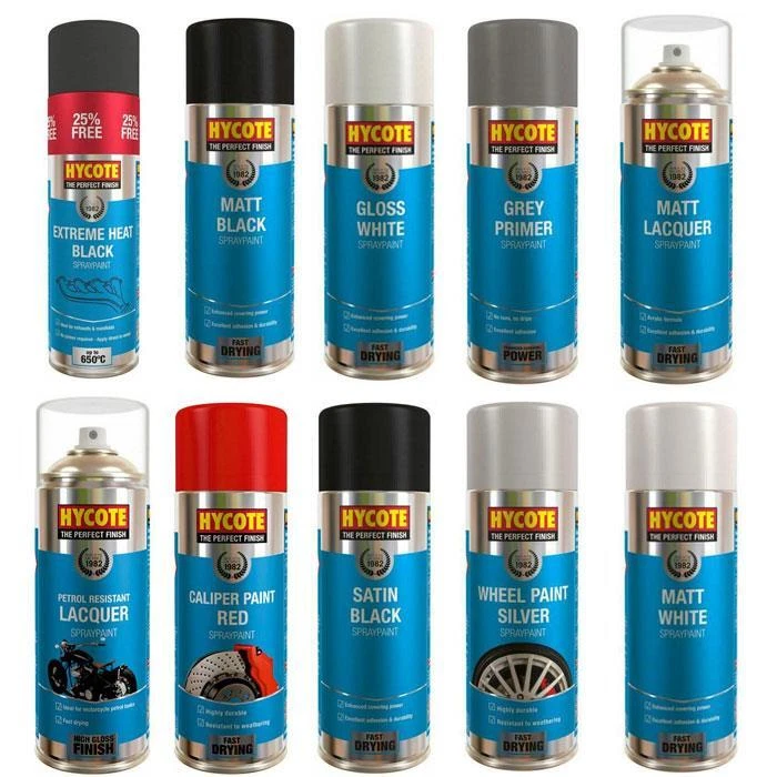 Hycote Spray Paint Aerosol Can Auto Car Lacquer Primer Wood Metal Fast- Drying