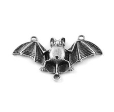 20pcs Tibetan Silver Alloy Bat Pendants Halloween Metal Animal Charms 47.5x30mm