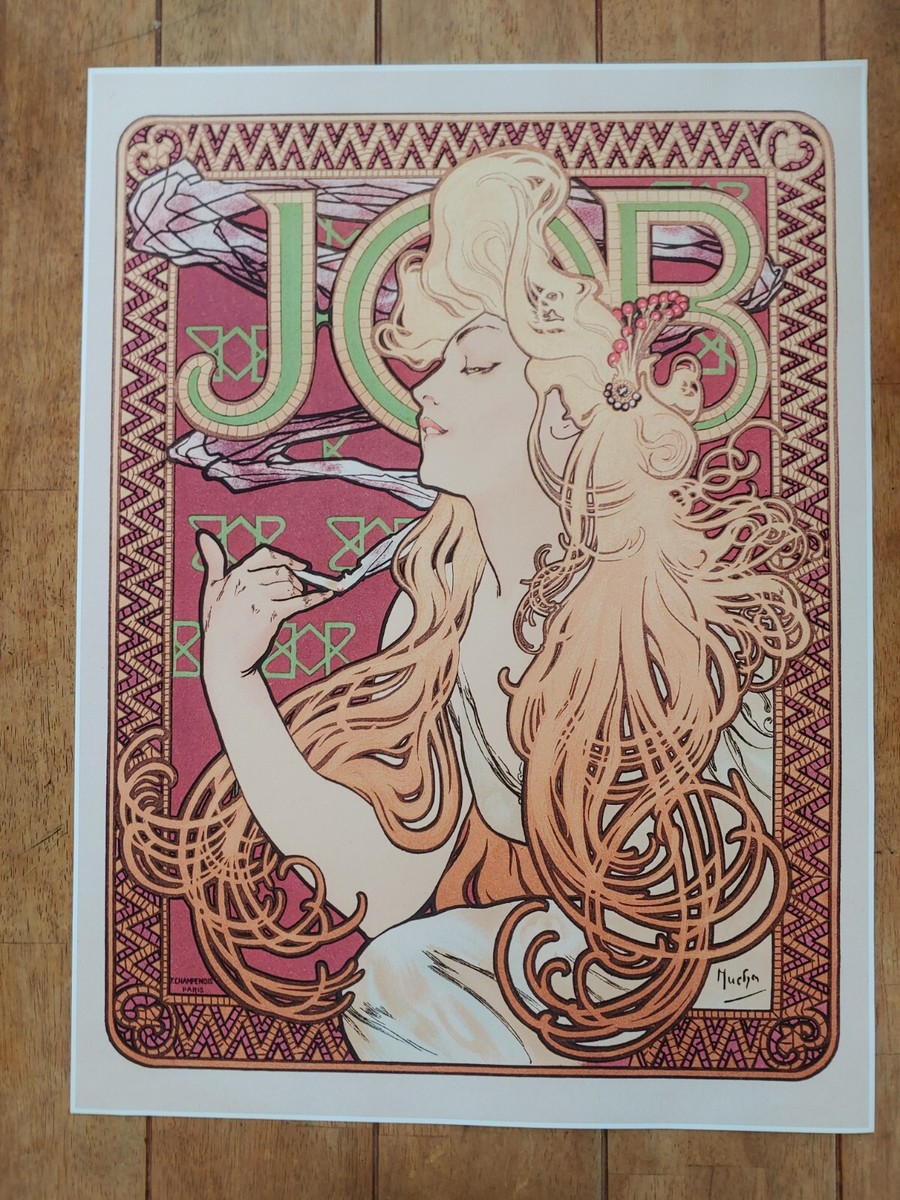 Job (1896) by Alphonse Mucha Art Nouveau Poster | eBay