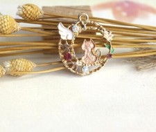 40Pcs cute cats Charm bracelet necklace Pendants DIY Jewelry Making