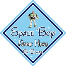 Disney Space Boy On Board Car Sign - Toy Story Buzz Lightyear - Personalised