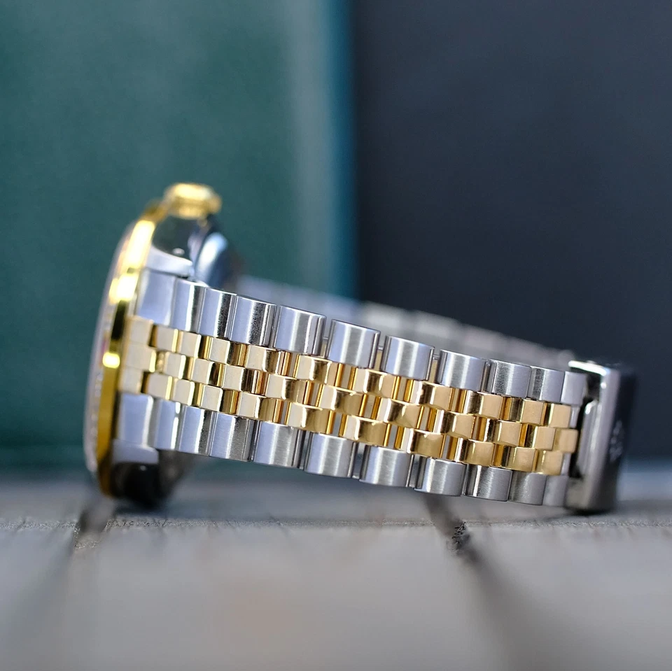 Rolex Datejust Womens TwoTone 18KY Steel White Mother of Pearl Ruby Watch 1.40ct - Image 3 of 4