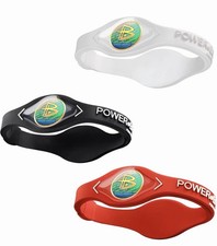 3 PCS BLACK WHITE RED Power Balance Energy Health Band Bracelet L,M,M