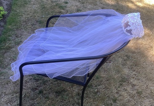 Vintage Wedding Veil With Head Piece