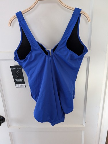 Miracle Suit Escape Delphine Blue taglie forti 18 con tuta miracolosa rouched pezzo unico - Foto 5 di 5