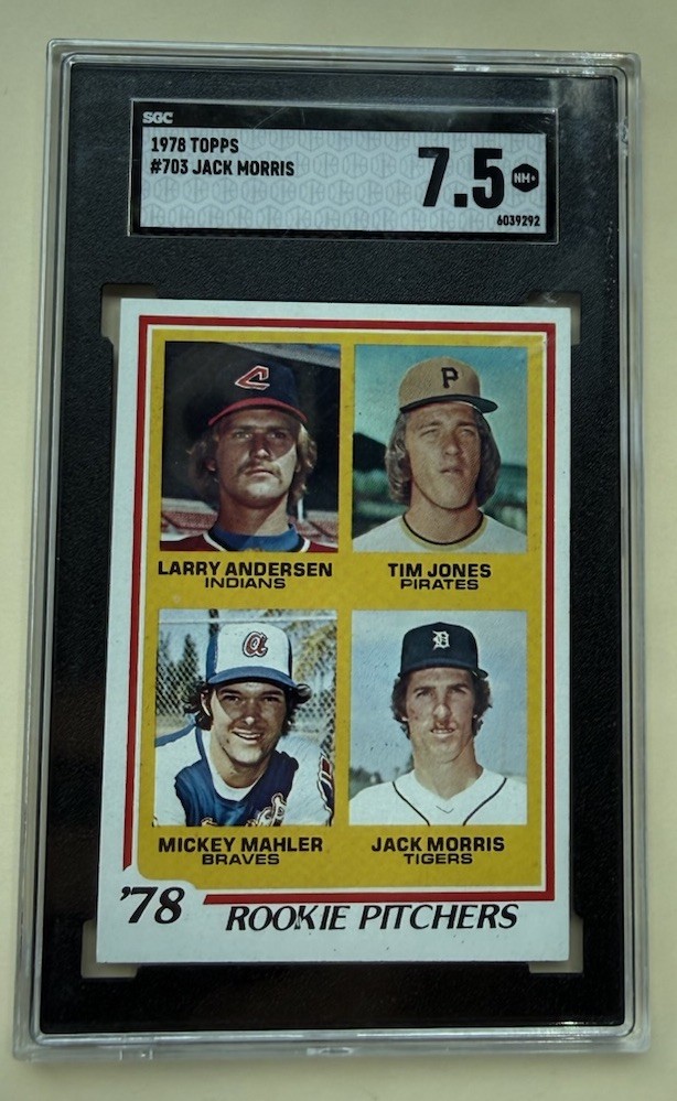 SGC 7.5 - 1978 Topps #703 Jack Morris RC Tigers/Indians/Pirates/Braves HOF