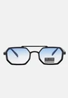 Black Blue Sunglasses Men Women with UV400 Lenses Black Octagonal Frame