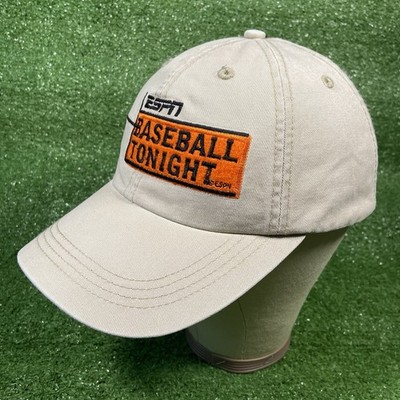 ESPN Baseball Tonight Cap Hat Beige Strapback Adjustable OSFM MLB Baseball Adult