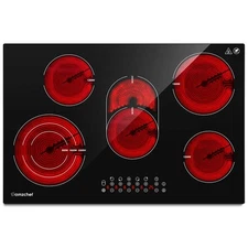Sunmaki 30 in. Electric Cooktop w/ 4 Burners, Timer, Touch Control