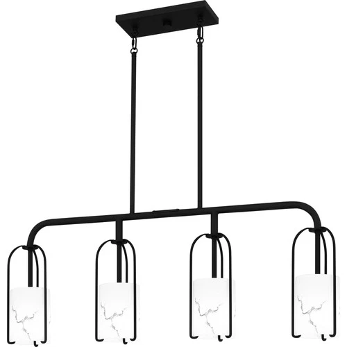 Quoizel FRB438 Fairbanks 4 Light 37"W Linear Chandelier - Black - Picture 1 of 3