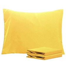 Standard Pillowcase Set - 2 Pack Brushed Standard 20" x 26" Yellow