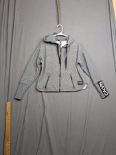 Calvin Klein Performance Size Small Cropped Fleece Full Zip Logo Hoodie