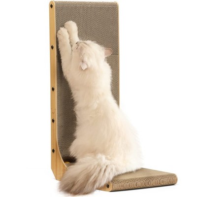 Cat Scratcher, 26.8 Inch L Shape Cat Scratch Pad Wall Mounted, Cat Scratching...
