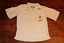 Boy Scouts of America BSA Youth Shirt Tan Medium Vented Poly Microfiber Soft
