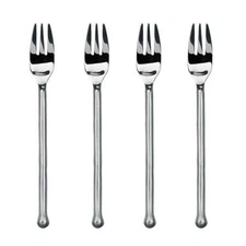 Gourmet Settings Exotique Platinum 18/10 Stainless Cocktail Fork (Set of Four)