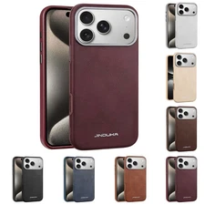 Mag Safe PU Leather Back Slim PhoneCase For iPHone 17 Pro Max Air 16 15 14 13 12