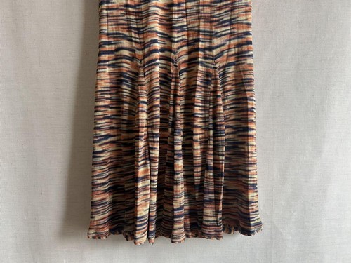 MISSONI Vintage Strapless Knit Long Dress Flare Hem Multicolor Size 46 Japan - Picture 18 of 24