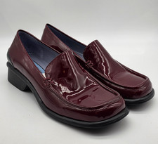 Kenneth Cole Reaction Women's Loafers Size 8.5 Red Lofia Laren II Leather Shoes