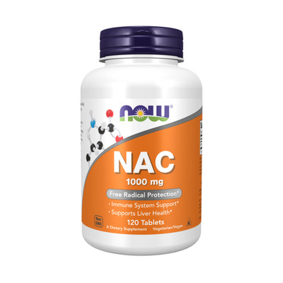 Now Foods NAC N-Acetyl-L-Cysteine Acetylcystein 1000mg 120 Tabletten