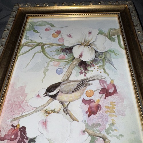 Deb Collins Chickadee Print Framed & Matted Signed & Numbered 1049/1950 - Picture 3 of 8