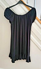 NWT - Boohoo Black Short Dress / Tunic Top - size 16