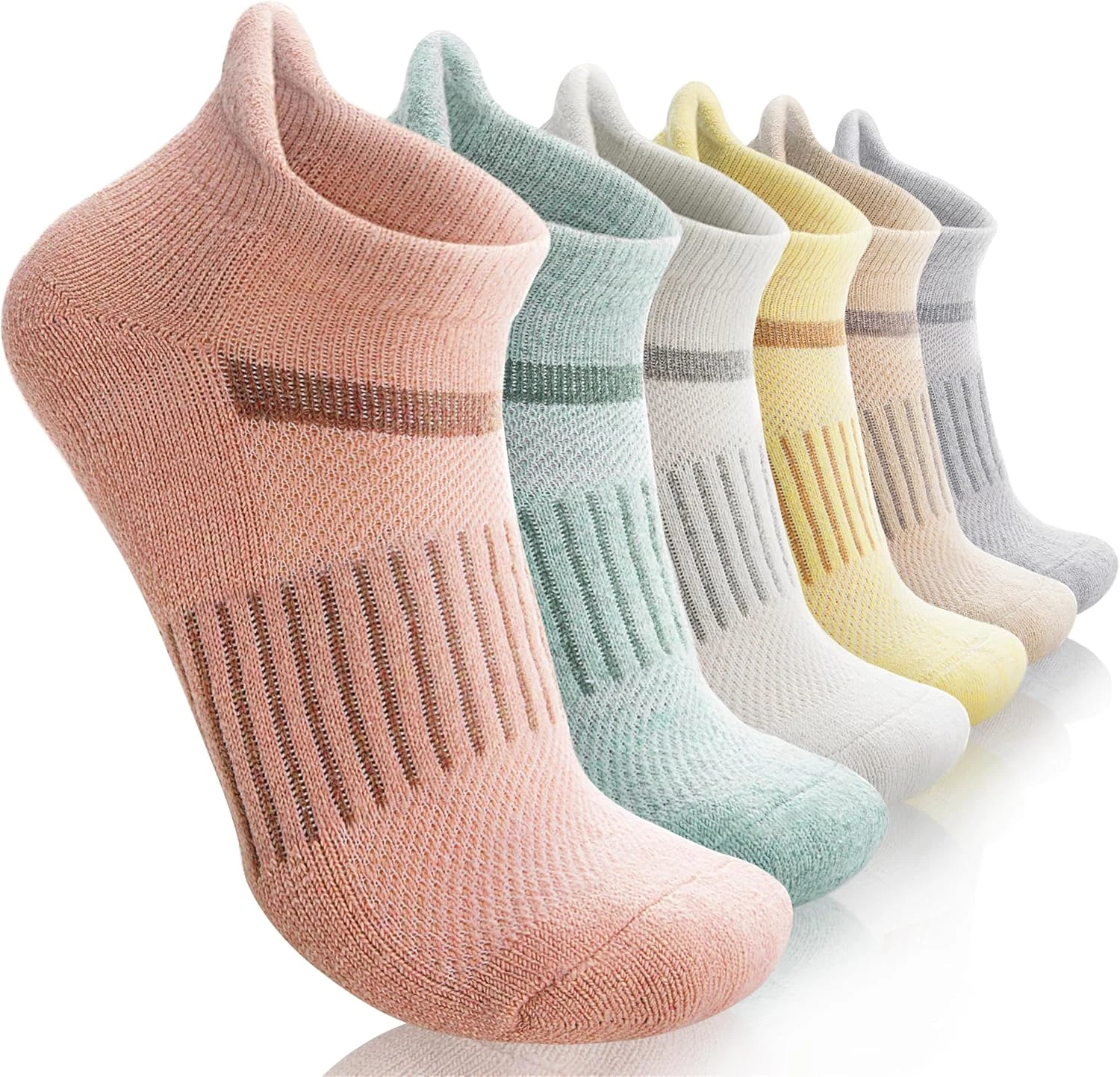 6 Pairs Merino Wool Ankle Running Hiking Socks Compression Support Breathable Th