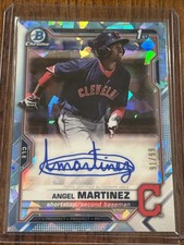 Angel Martinez 2021 1st Bowman Chrome Rookie Aqua Refractor Auto /99 📈 RARE!
