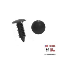 50pcs Black Vehicle Car Plastic Rivets Trim Fastener Door Clips for 6mm Hole